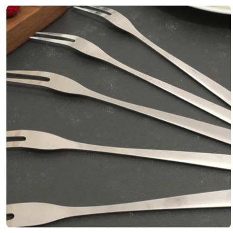 🇹🇼拉拉Lala＇s 時尚創意不銹鋼水果叉/勺子韓國二齒叉西餐具水果簽小叉子24-4-細節圖3