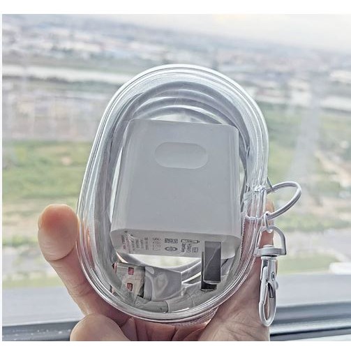 🇹🇼拉拉Lala＇s 數據線充電器收納袋保護套透明便攜收納包外出耳機包充電線收納盒-細節圖8