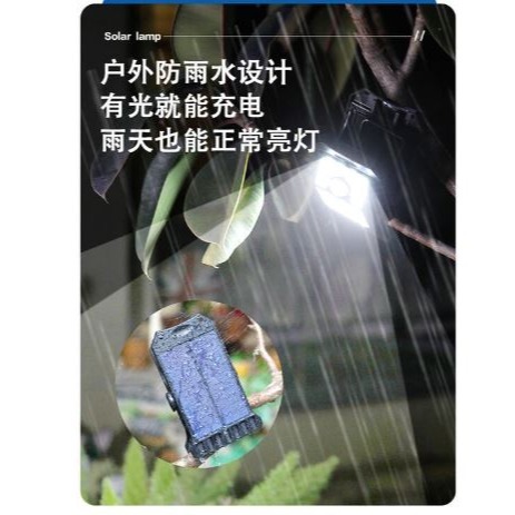 🇹🇼拉拉Lala＇s 光控太陽能夾子燈戶外防水庭院花園壁燈應急照明燈露營人體感應路燈A0025{03-2}-細節圖6