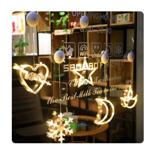 🇹🇼拉拉Lala＇s電池燈 鈴鐺燈 LED節日燈 禮物室內透明線 窗戶燈吸盤可掛在玻璃上{010-2}-細節圖2