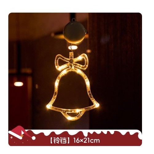 🇹🇼拉拉Lala＇s電池燈 鈴鐺燈 LED節日燈 禮物室內透明線 窗戶燈吸盤可掛在玻璃上{010-2}-規格圖8