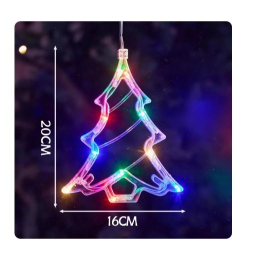 🇹🇼拉拉Lala＇s電池燈 鈴鐺燈 LED節日燈 禮物室內透明線 窗戶燈吸盤可掛在玻璃上{010-2}-規格圖8