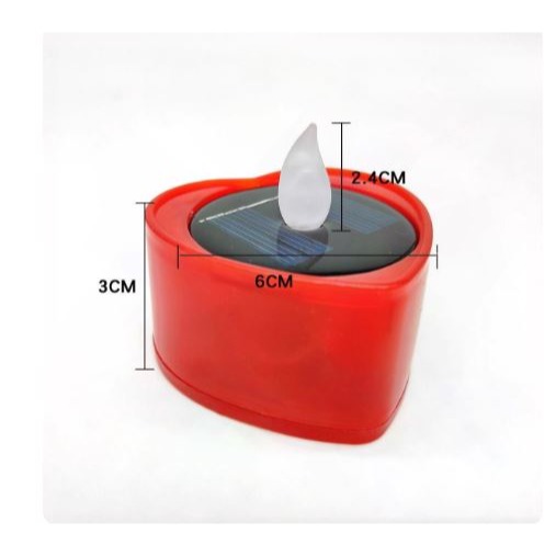 🇹🇼拉拉Lala＇s 光控太陽能蠟燭燈光感可充電戶外婚禮萬聖節心形電子蠟燭燈{03-2}-細節圖2