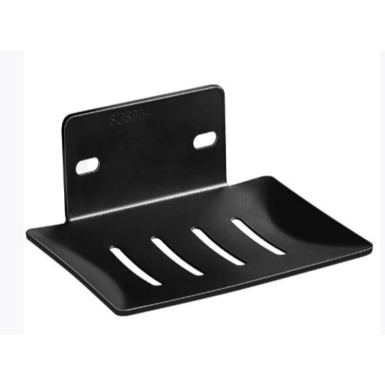 🇹🇼拉拉Lala＇s 免打孔太空鋁浴室皂碟肥皂架 衛浴香皂盒 洗手間瀝水皂網置物架-細節圖2