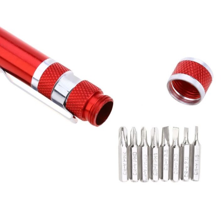 🇹🇼拉拉Lala＇s 八合一多功能螺絲刀 廣告促銷磁性螺絲刀 鋁合金工具筆/37-2-細節圖6