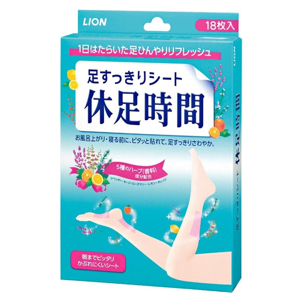 【省錢大賣場】日本 LION 獅王 休足時間 清涼舒緩貼片 腳底按摩貼片 足貼 小腿貼 舒緩貼 涼感-細節圖2