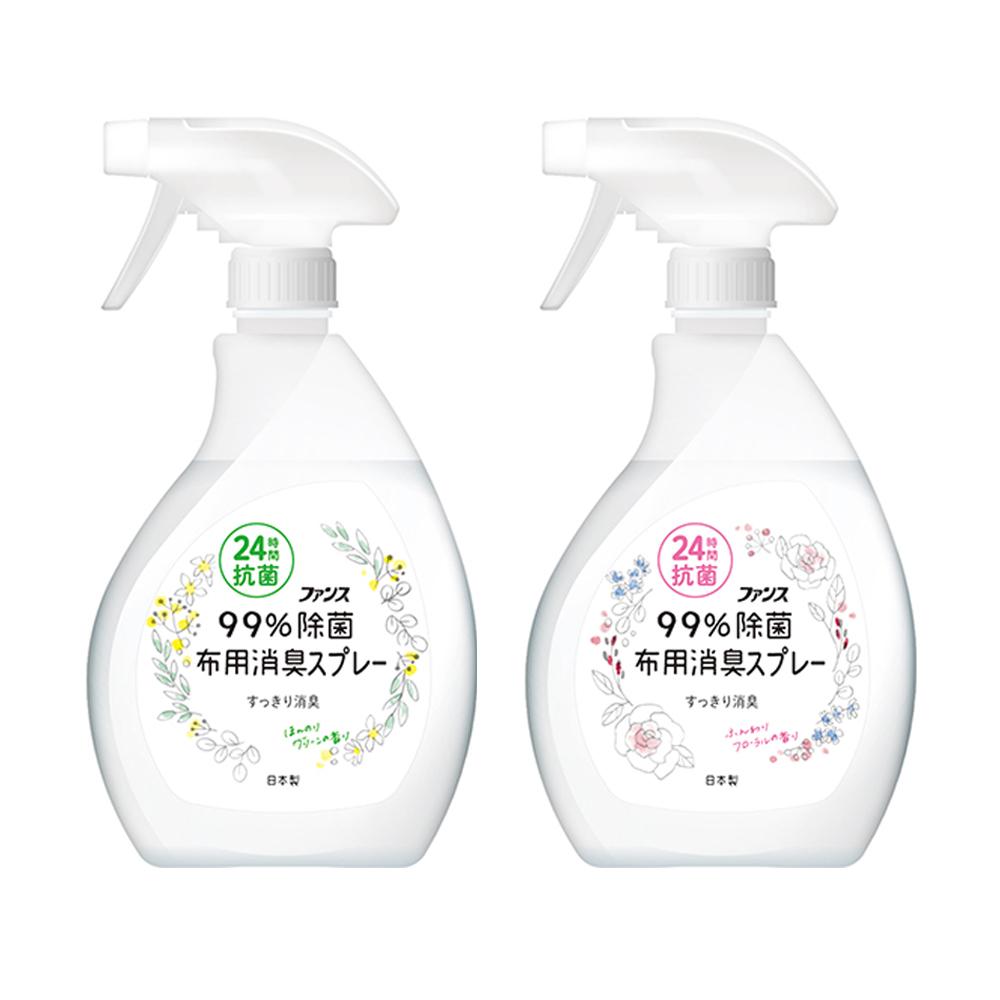 【省錢大賣場】現貨!! 日本 第一石鹼 FUNS衣類布製品消臭除菌噴霧380ml(柔和花香/綠色清香)-細節圖2