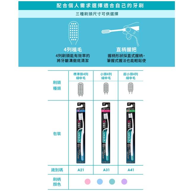 【省錢大賣場】現貨!!全新!!日本lion獅王細毛牙刷-A31小頭4列/A41超小頭4列/A21標準頭4列-細節圖6