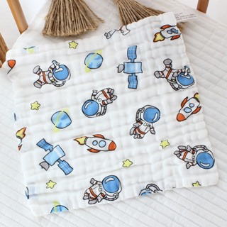 六層紗純棉泡泡紗布巾 25*25cm 掛繩擦手巾 嬰幼兒紗布巾-規格圖3