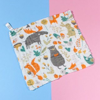 六層紗純棉泡泡紗布巾 25*25cm 掛繩擦手巾 嬰幼兒紗布巾-規格圖3