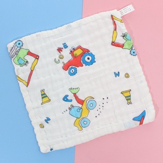 六層紗純棉泡泡紗布巾 25*25cm 掛繩擦手巾 嬰幼兒紗布巾-規格圖3