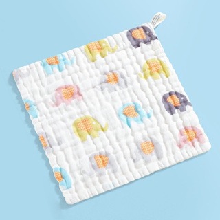 六層紗純棉泡泡紗布巾 25*25cm 掛繩擦手巾 嬰幼兒紗布巾-規格圖3