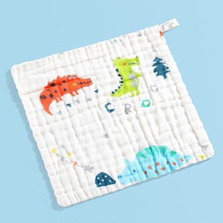 六層紗純棉泡泡紗布巾 25*25cm 掛繩擦手巾 嬰幼兒紗布巾-規格圖3