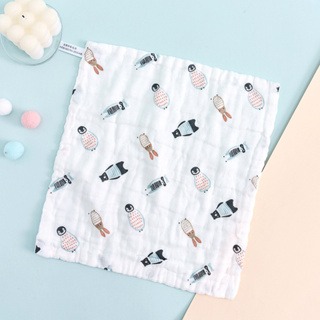 六層紗純棉泡泡紗布巾 25*25cm 掛繩擦手巾 嬰幼兒紗布巾-規格圖3