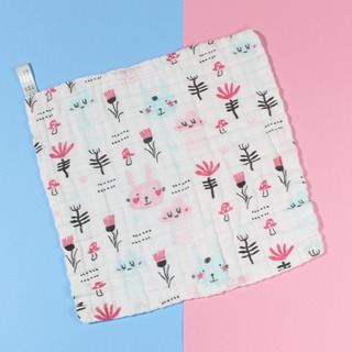 六層紗純棉泡泡紗布巾 25*25cm 掛繩擦手巾 嬰幼兒紗布巾-規格圖3