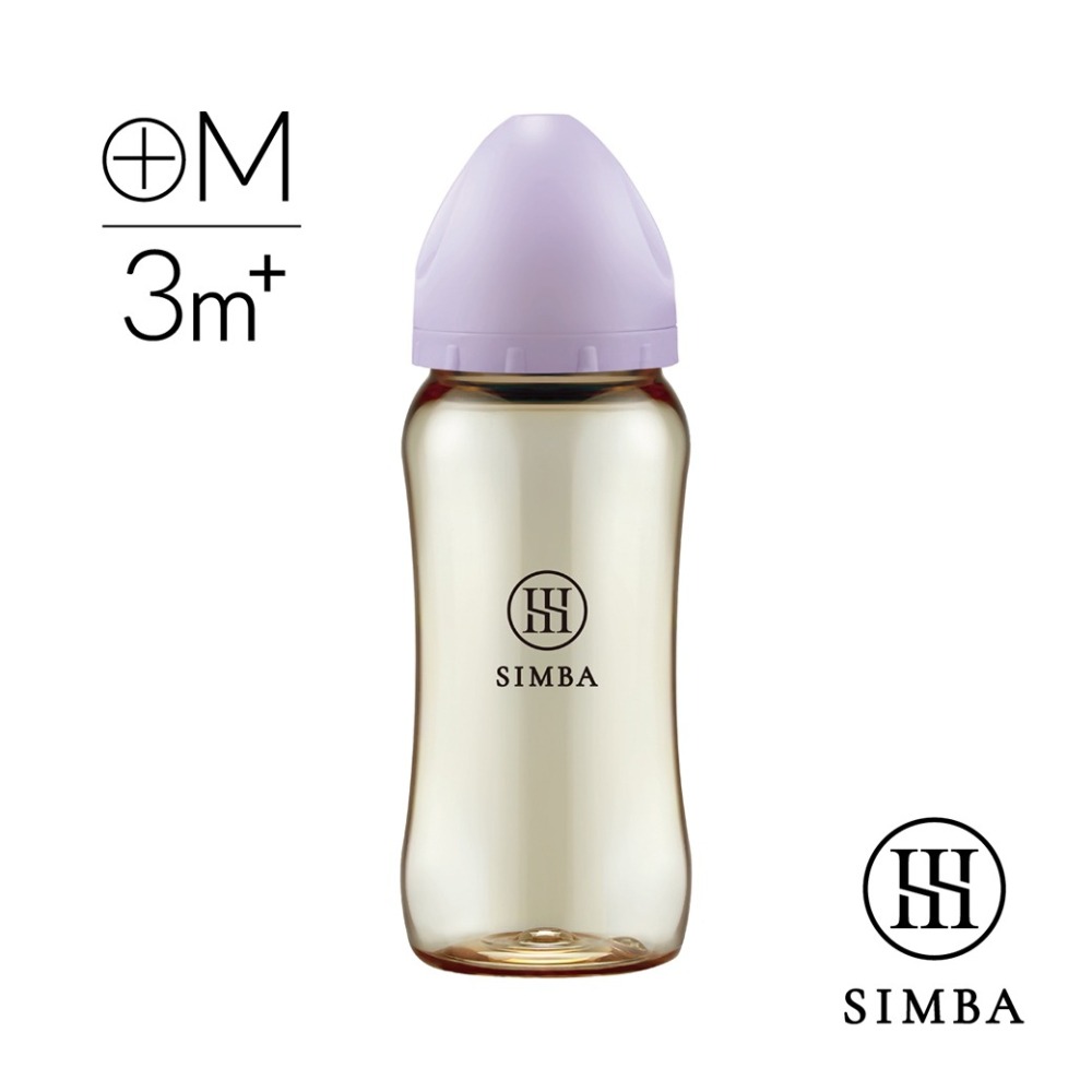 小獅王辛巴蘊蜜鉑金PPSU寬口防脹氣奶瓶360ml (附十字孔M奶嘴)-細節圖2