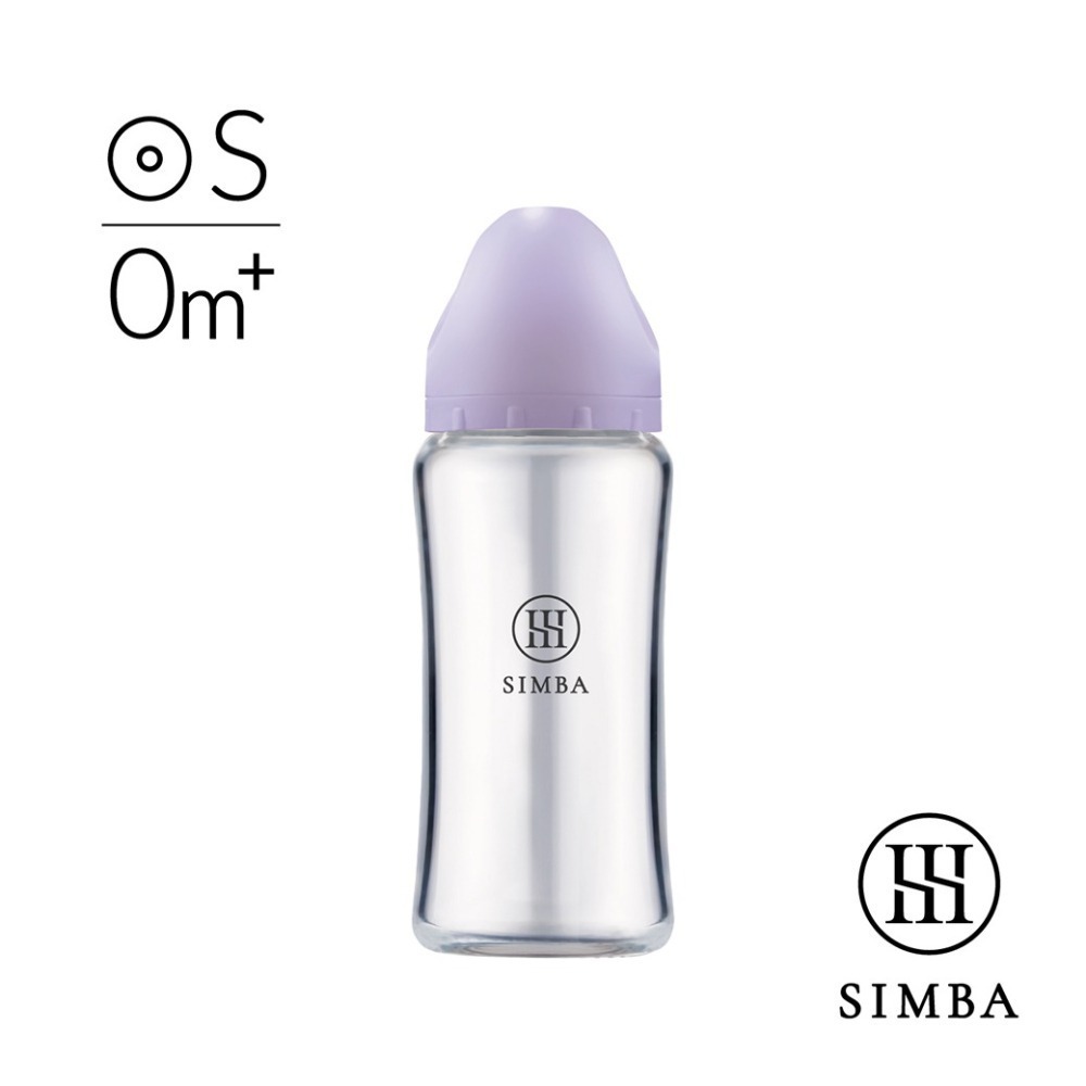 小獅王辛巴 Simba 蘊蜜質金玻璃寬口防脹氣奶瓶270ml(附圓孔S奶嘴)-細節圖2
