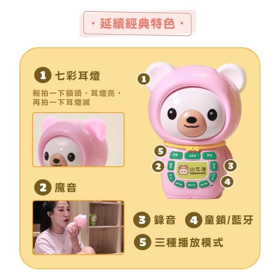 小牛津 第6代 365帽T熊藍芽故事機(送防摔衣)/ 粉 / 綠 63336/63337 (東森幼幼台授權)-細節圖4