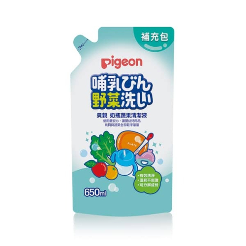 貝親奶瓶蔬果清潔液補充包650ml 80221