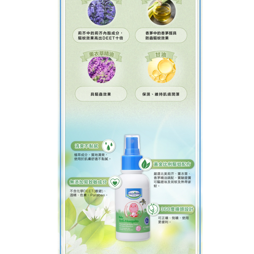 貝恩Baan嬰兒防蚊噴液100ml 21149-細節圖2