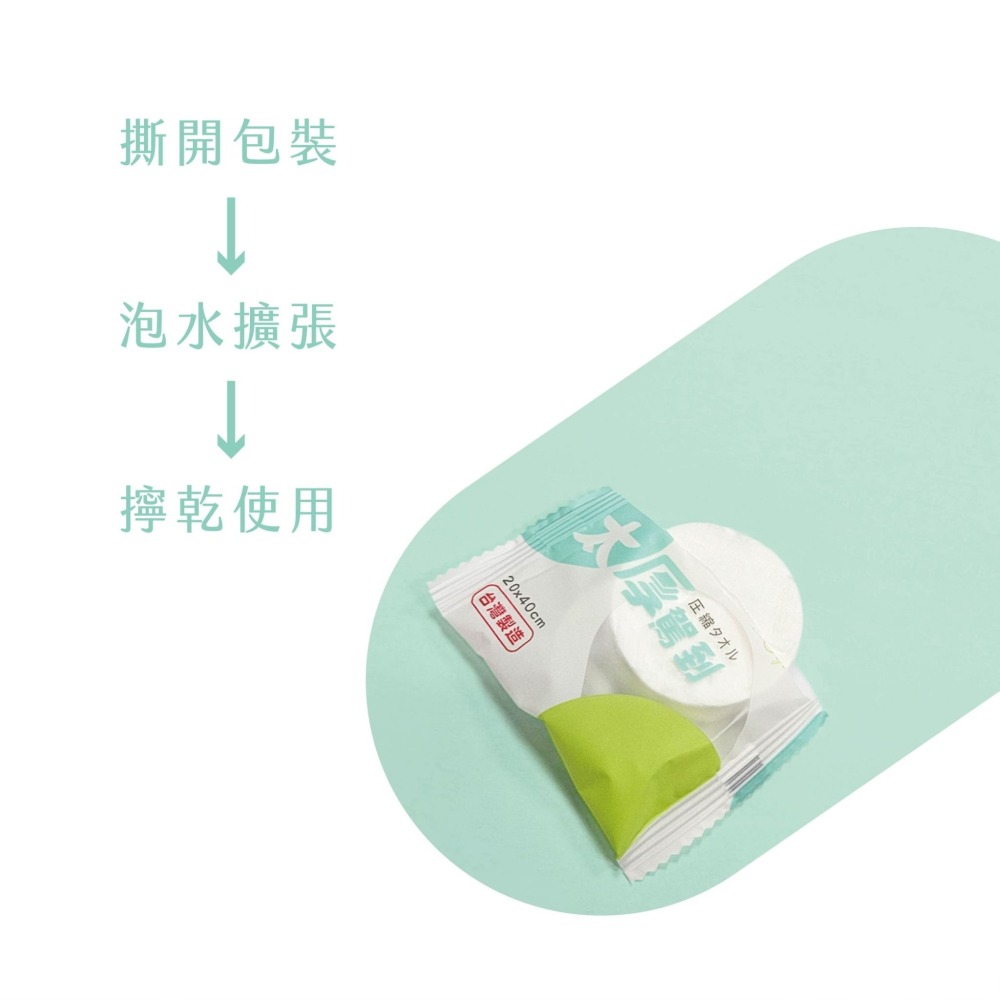 宏瑋 KOGI 太厚駕到壓縮巾系列 壓縮洗臉巾 8顆入/包 20*20公分 旅行 洗臉巾 獨立包裝 拋棄式 42837-細節圖4