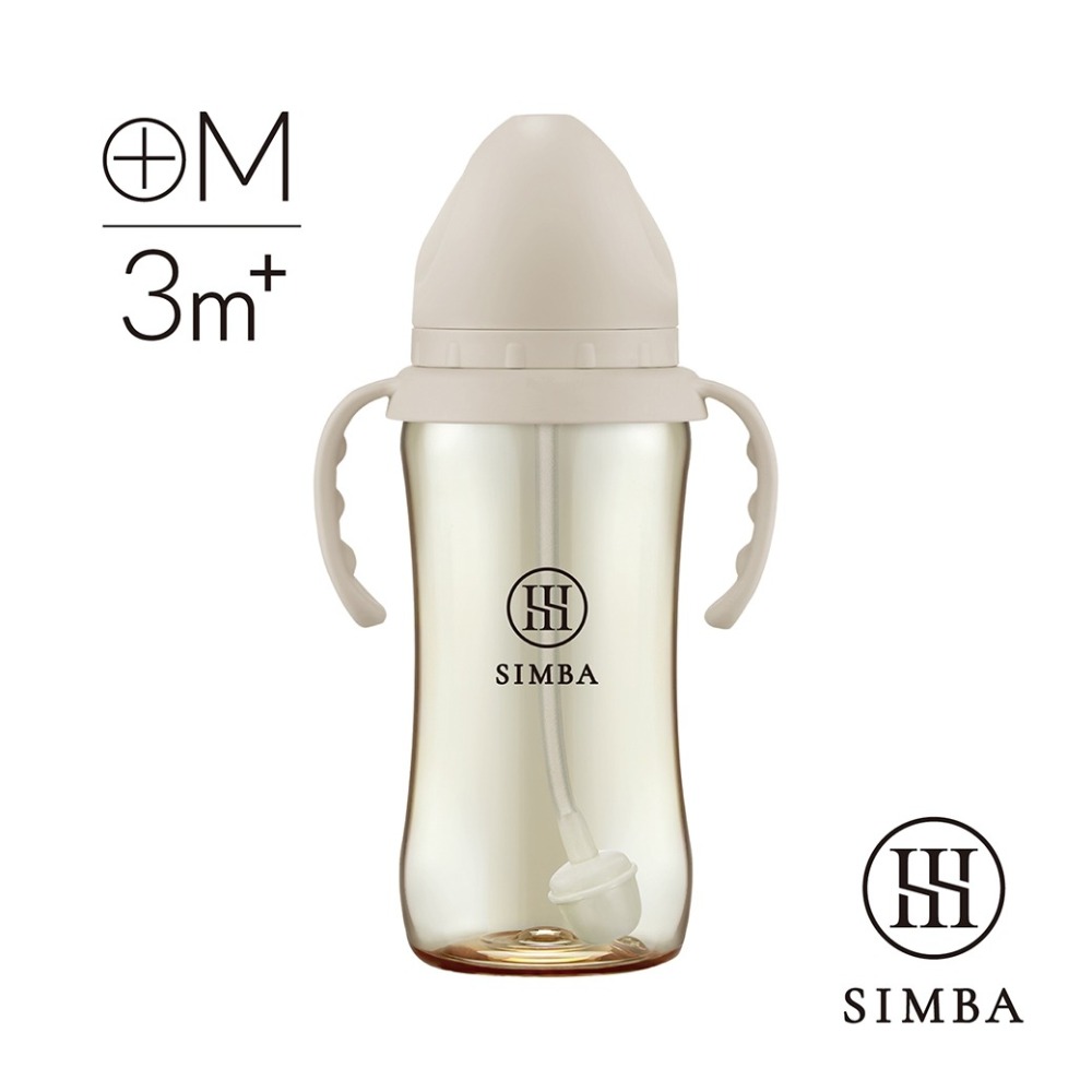 小獅王辛巴蘊蜜鉑金PPSU寬口吸管把手防脹氣奶瓶360ml 學飲適用 (附十字孔M 奶嘴)-規格圖6