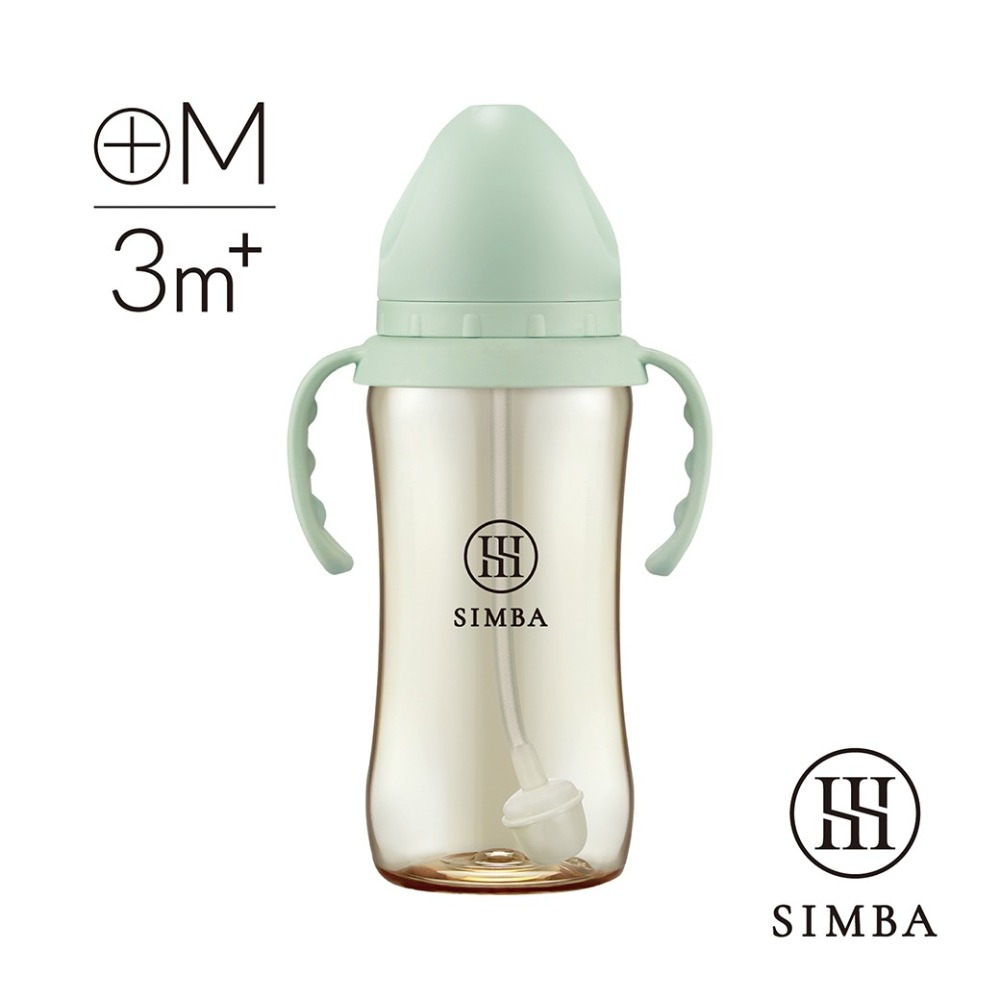 小獅王辛巴蘊蜜鉑金PPSU寬口吸管把手防脹氣奶瓶360ml 學飲適用 (附十字孔M 奶嘴)-規格圖6