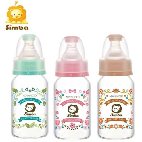 小獅王辛巴Simba 蘿蔓晶鑽寬口葫蘆玻璃大奶瓶寬口徑玻璃奶瓶-270ml 寬口奶瓶 *顏色隨機，恕不挑色