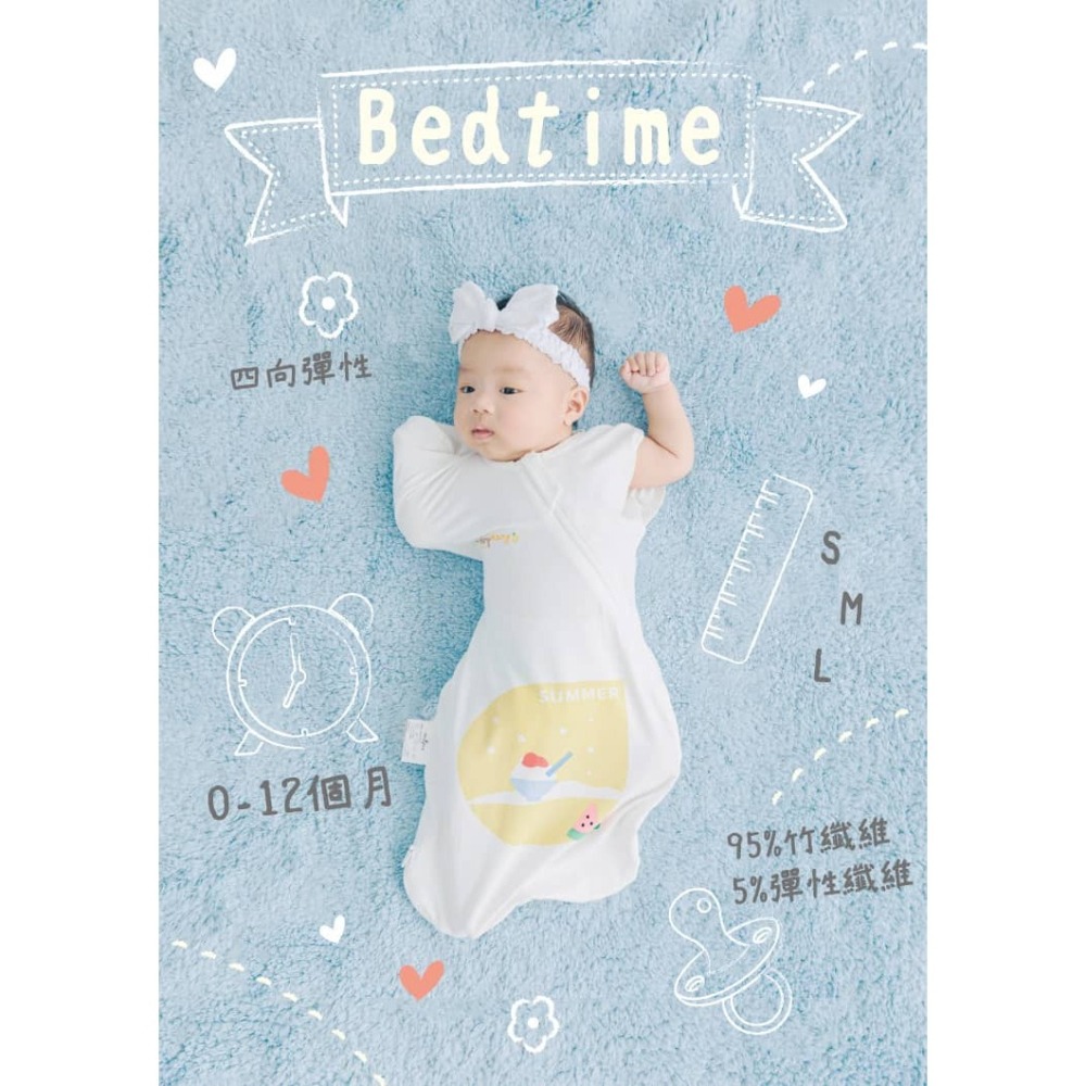 【小鹿蔓蔓】 涼感竹纖維Bedtime嬰兒包巾(M)24651/24653/24655/24657顏色隨機，恕不挑色-細節圖7