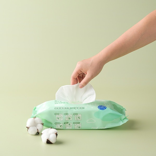 Nac Nac嬰兒拋棄式乾濕兩用紗布毛巾 乾濕兩用巾 80抽 台灣製-細節圖3