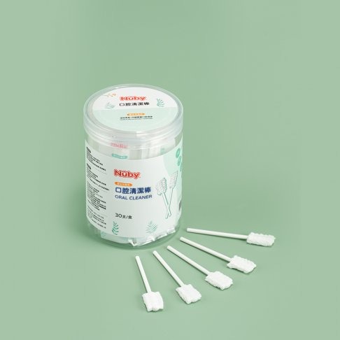 Nuby 口腔清潔棒 30入/盒 平面 4716758810179-細節圖3