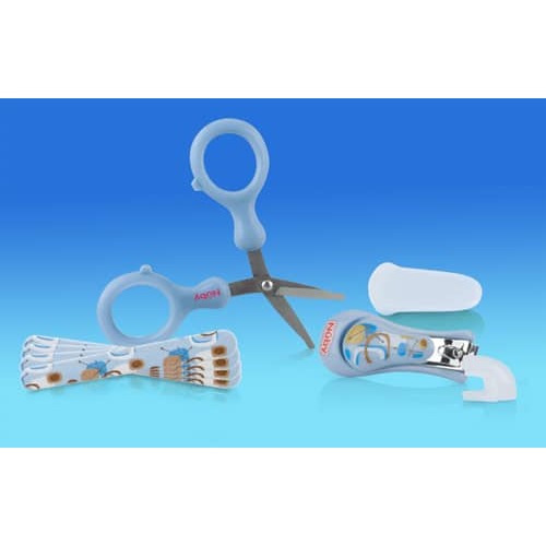 Nuby寶寶指甲護理組(指甲剪+銼刀+安全剪刀)00242  *顏色隨機，恕不挑色-細節圖3