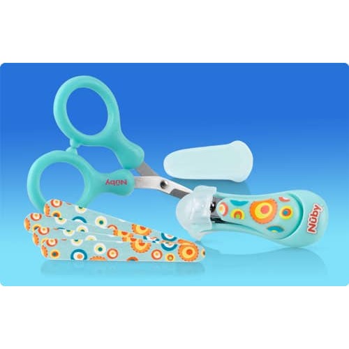 Nuby寶寶指甲護理組(指甲剪+銼刀+安全剪刀)00242  *顏色隨機，恕不挑色-細節圖4