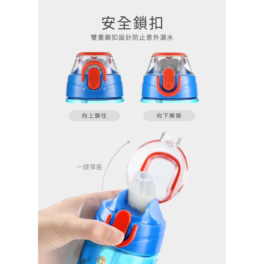 PUKU藍色企鵝 掀蓋運動吸管水壺-(四色)P14742 *顏色隨機，恕不挑色-細節圖4