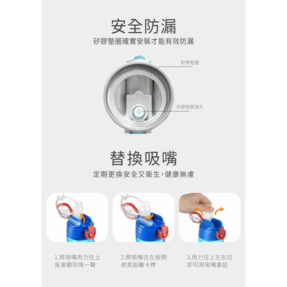 PUKU藍色企鵝 掀蓋運動吸管水壺-(四色)P14742 *顏色隨機，恕不挑色-細節圖7