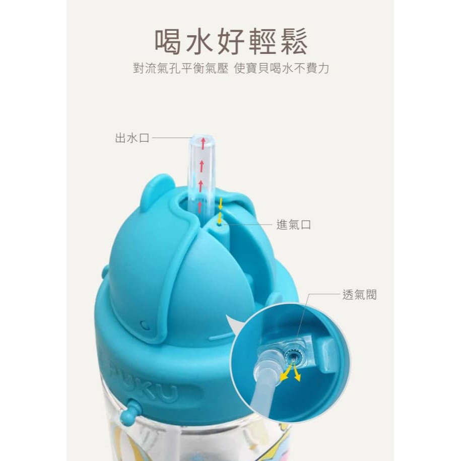 PUKU 藍色企鵝 Tritan滑蓋水壺500ml P14729(綠/紅/黃/深藍) *顏色隨機，恕不挑色-細節圖3