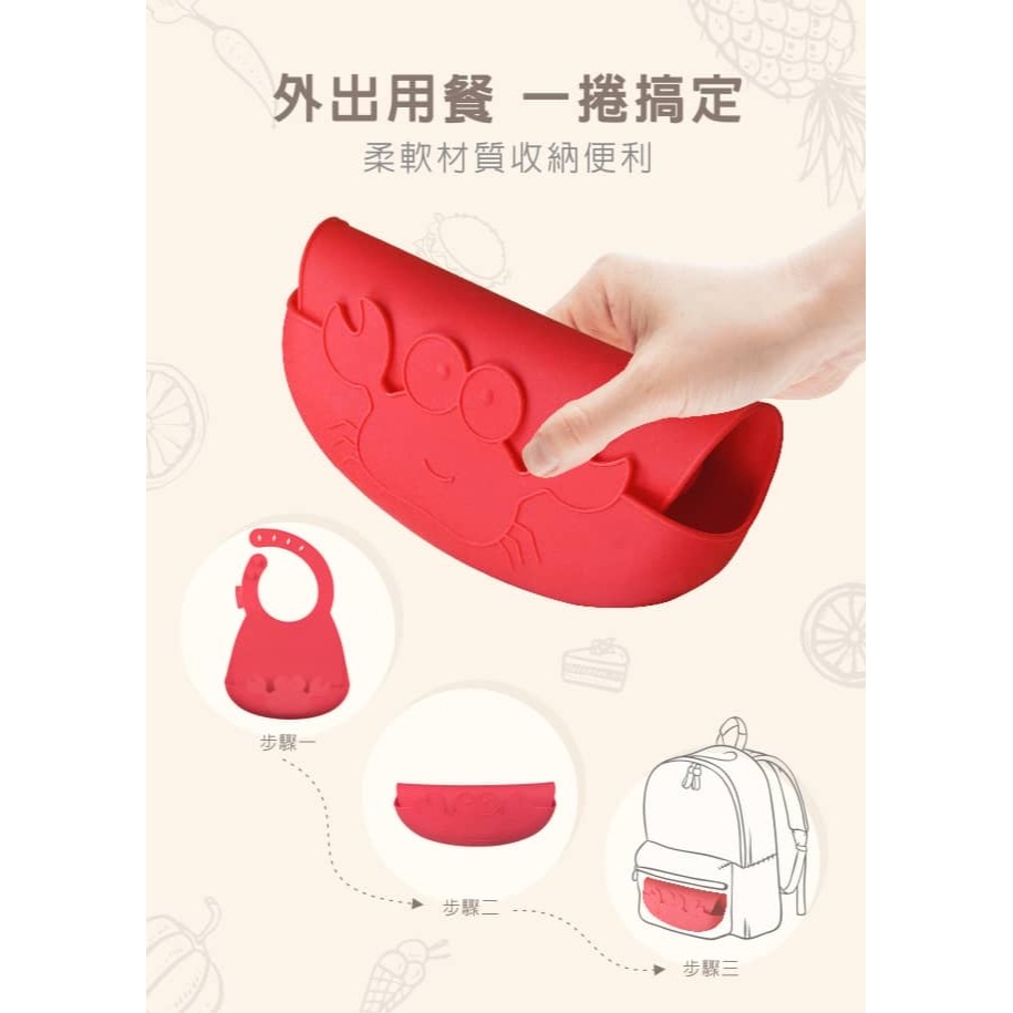 PUKU 藍色企鵝果凍Q造型圍兜 *顏色隨機，恕不挑色-細節圖5