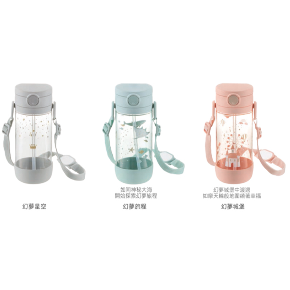 Richell 利其爾AX新款幻夢系列吸管水杯 水壺450ml(幻夢星空) 20447-細節圖2