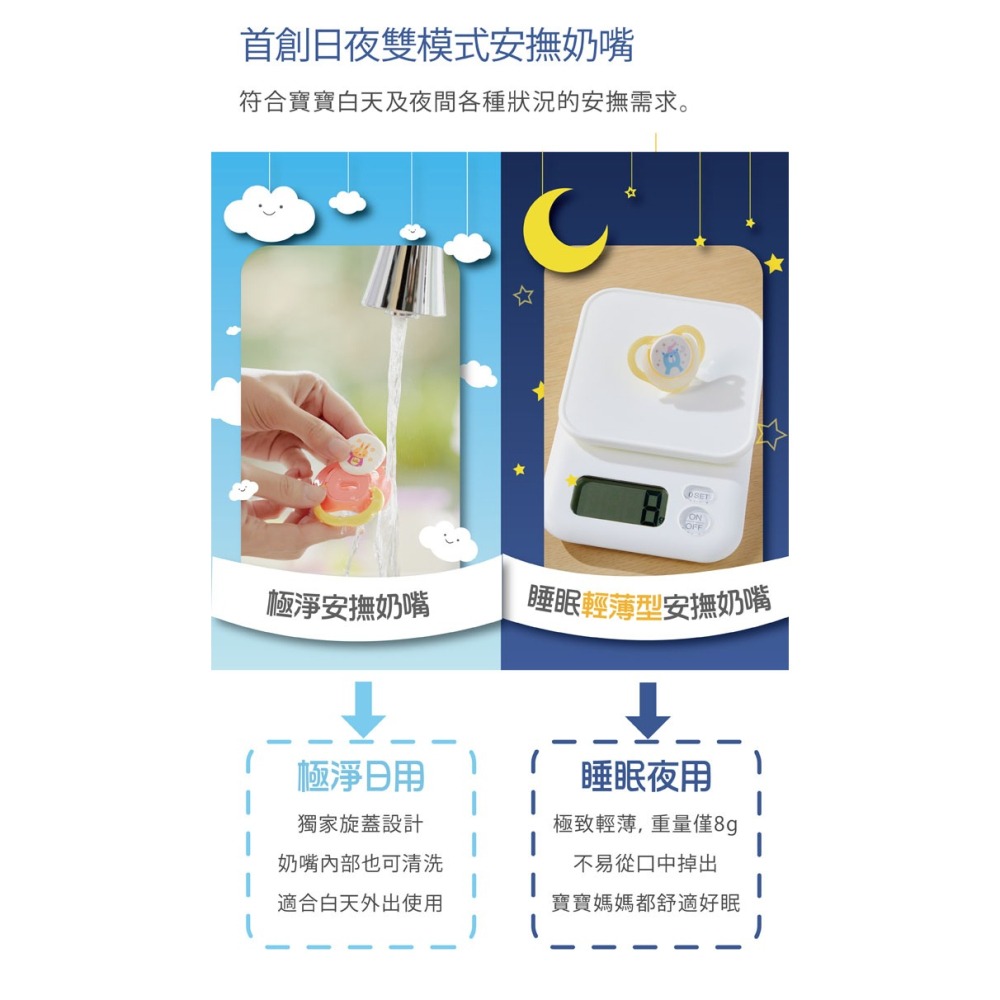 Combi康貝Smile 極淨日用安撫奶嘴L 8-18M *顏色隨機，恕不挑色-細節圖5