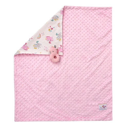 JOIE 奇哥 豆趣四季毯+手搖鈴禮盒-粉 禮盒 四季毯 豆豆毯 手搖鈴-細節圖2