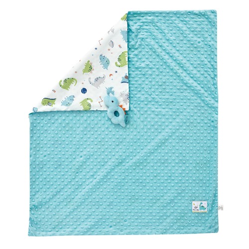 JOIE 奇哥 豆趣四季毯+手搖鈴禮盒-藍 禮盒 四季毯 豆豆毯 手搖鈴-細節圖2