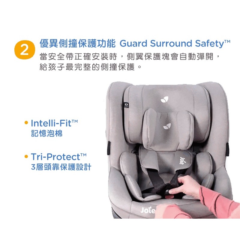 奇哥Joie i-Spin360™ 0-4歲全方位汽座全罩款 isofix 汽車座椅 I-Size(R129) 黑色-細節圖5