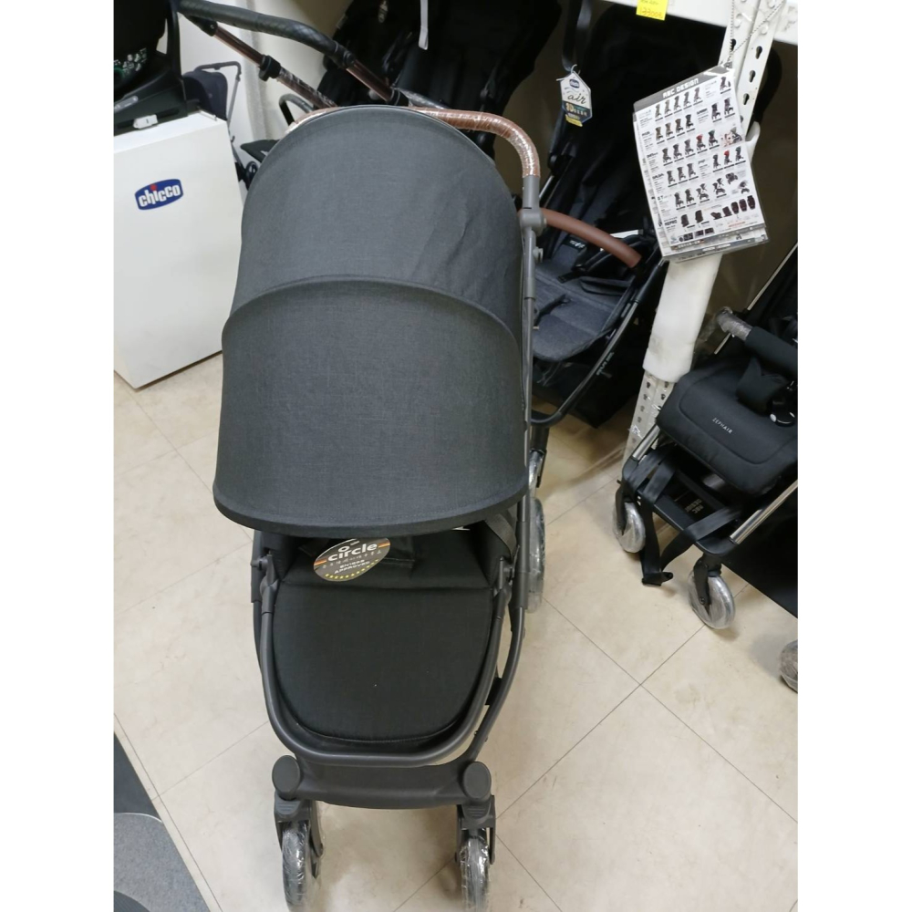 Circle Catania輕量歐系雙向大車 嬰兒推車 雙向推車( 經典黑) (門市展示車/無外箱)-細節圖6