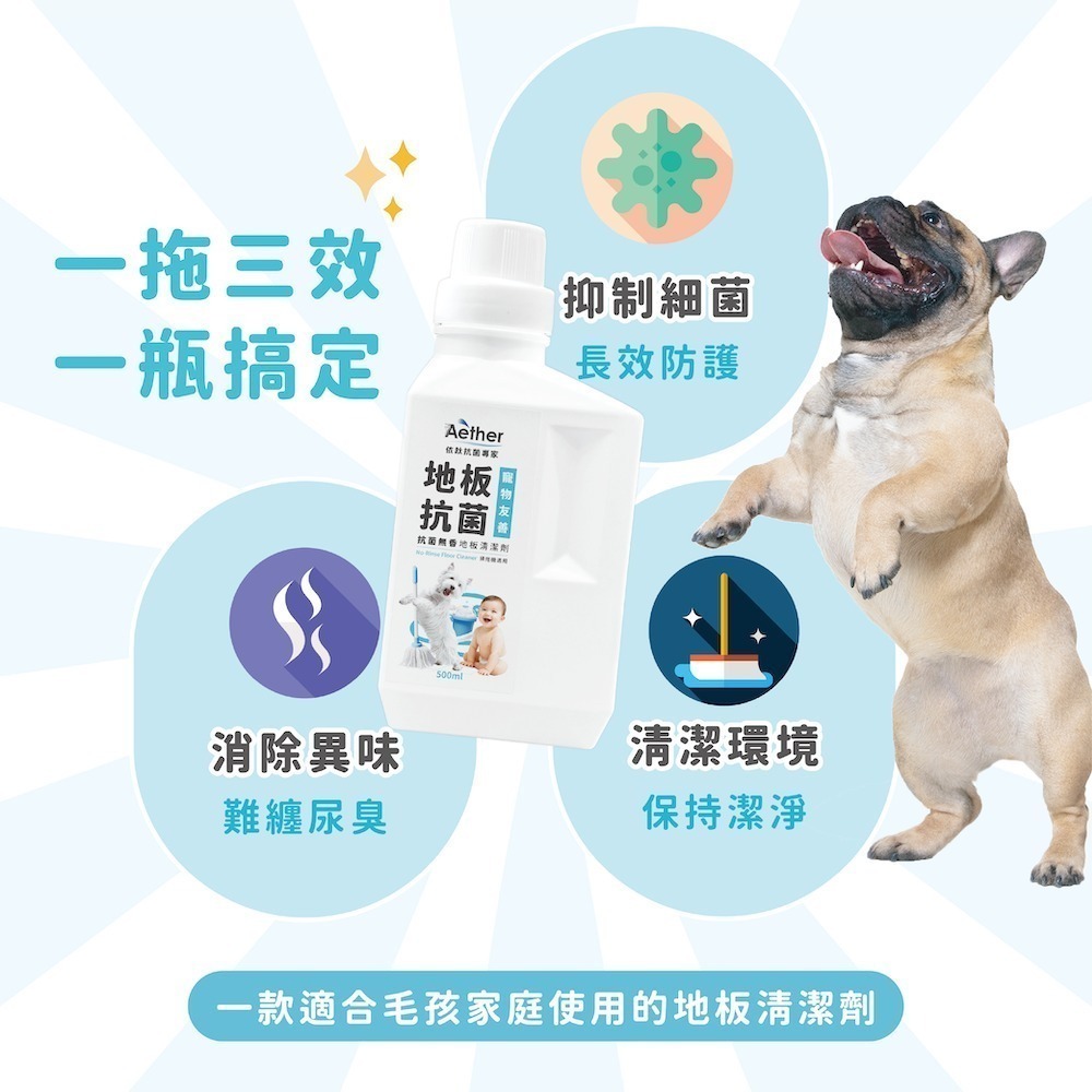 依鈦 寵物抗菌地板清潔劑-無香 500ml 寵物友善 無香精 寵物地板清潔 寵物清潔-細節圖8