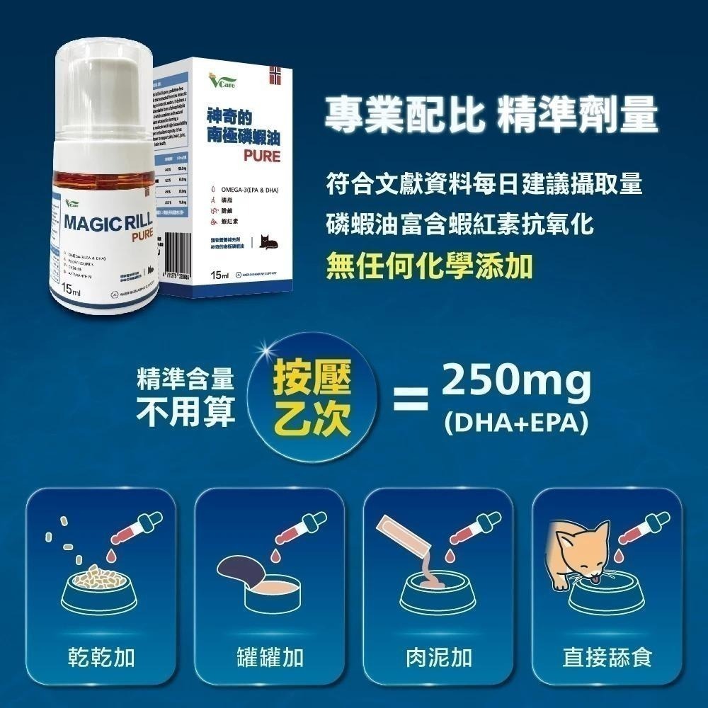 肉球世界 神奇的南極磷蝦油15ml/瓶 50ml/瓶 Omega3 美容護皮膚 寵物魚油 南極磷蝦油-細節圖5