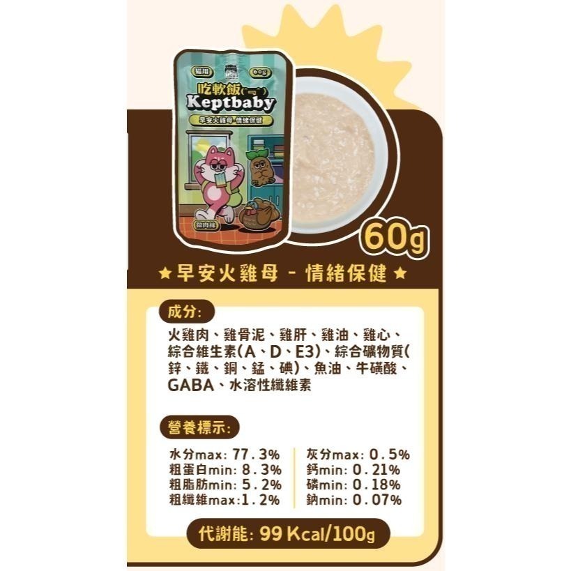 沙發馬鈴薯 Keptbaby吃軟飯 微肉絲餐包60g 貓主食餐包 貓主食 餐包-細節圖4