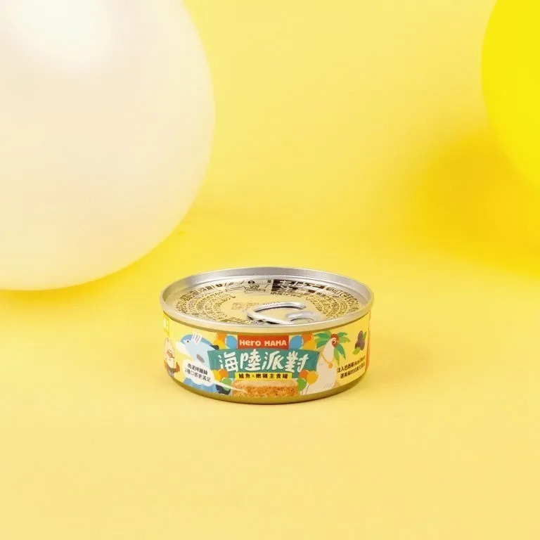 HeroMama 海陸派對主食罐80g單罐 貓罐 貓主食 貓罐頭 貓咪罐頭 主食貓罐-細節圖4