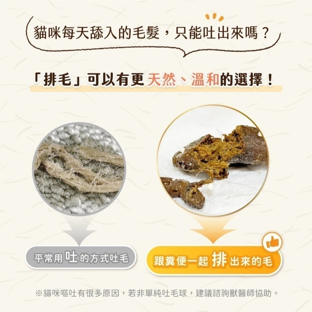 汪喵星球 排毛粉 寵物天然排毛粉 取代化毛膏 助腸胃蠕動 天然植物纖維 吐毛球-細節圖5