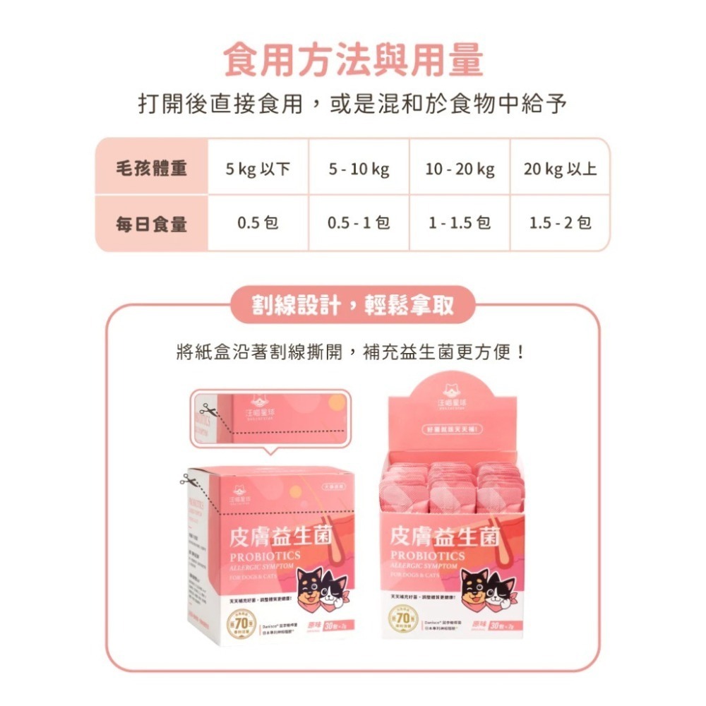 汪喵星球 皮膚益生菌 盒裝30包 2gx30包 益生菌 X 護膚營養 舒緩敏感更有感 新改版 配方升級-細節圖8