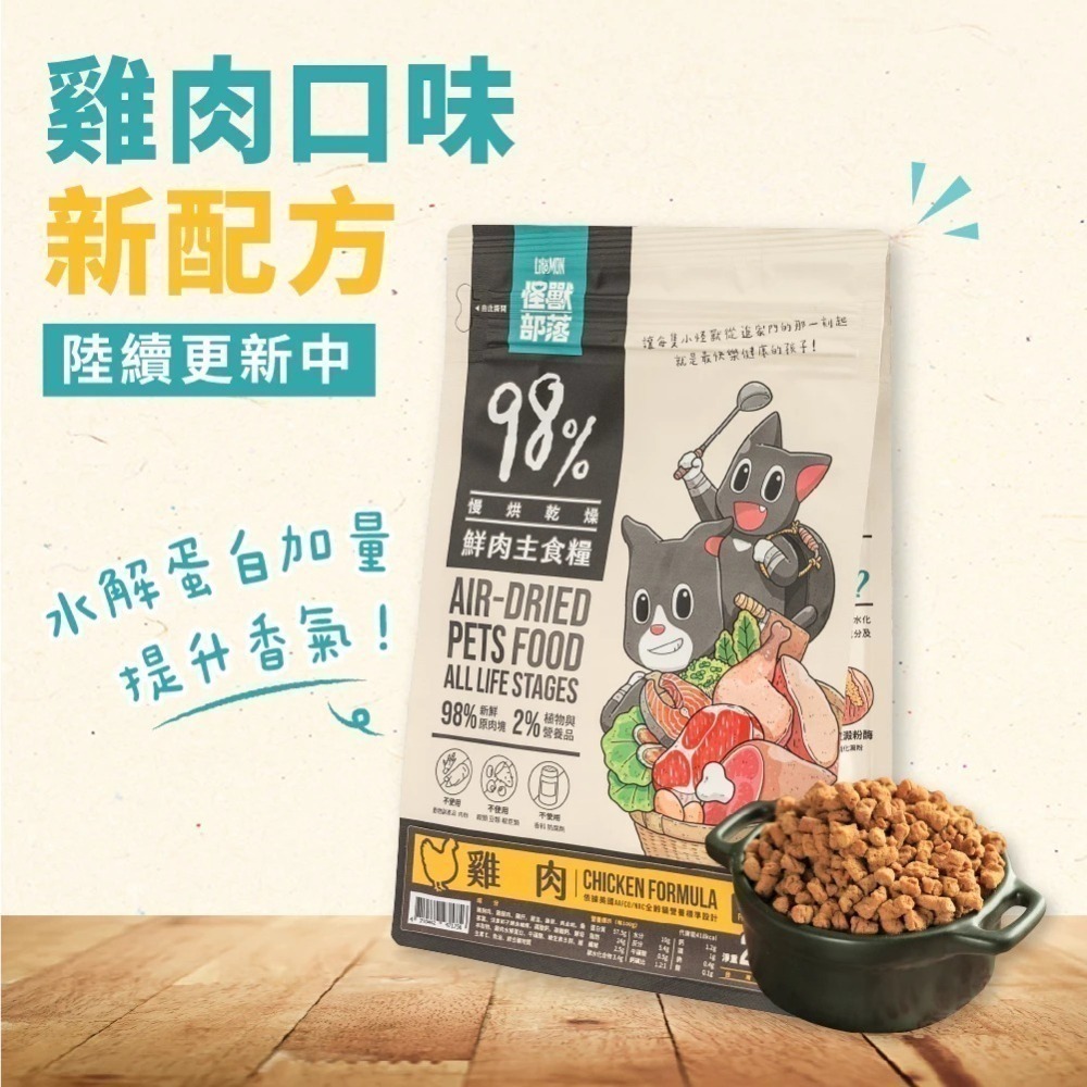 怪獸部落LitoMon 貓用 98%鮮肉主食糧 250G/800G 貓糧 鮮肉糧 主食 乾糧 真材實料-細節圖2